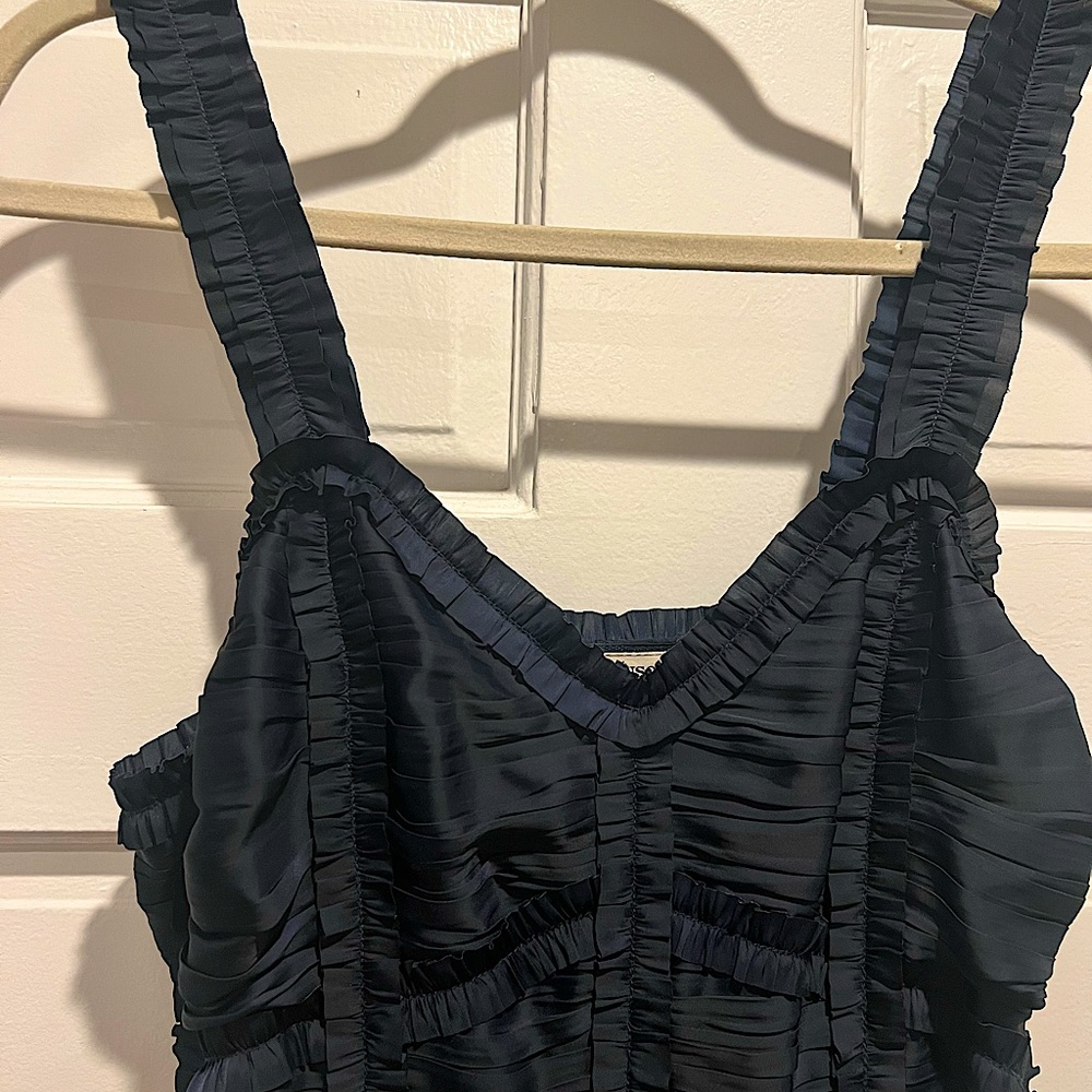 Ulla Johnson Gwynne Ruffled Dress, Midnight Blue